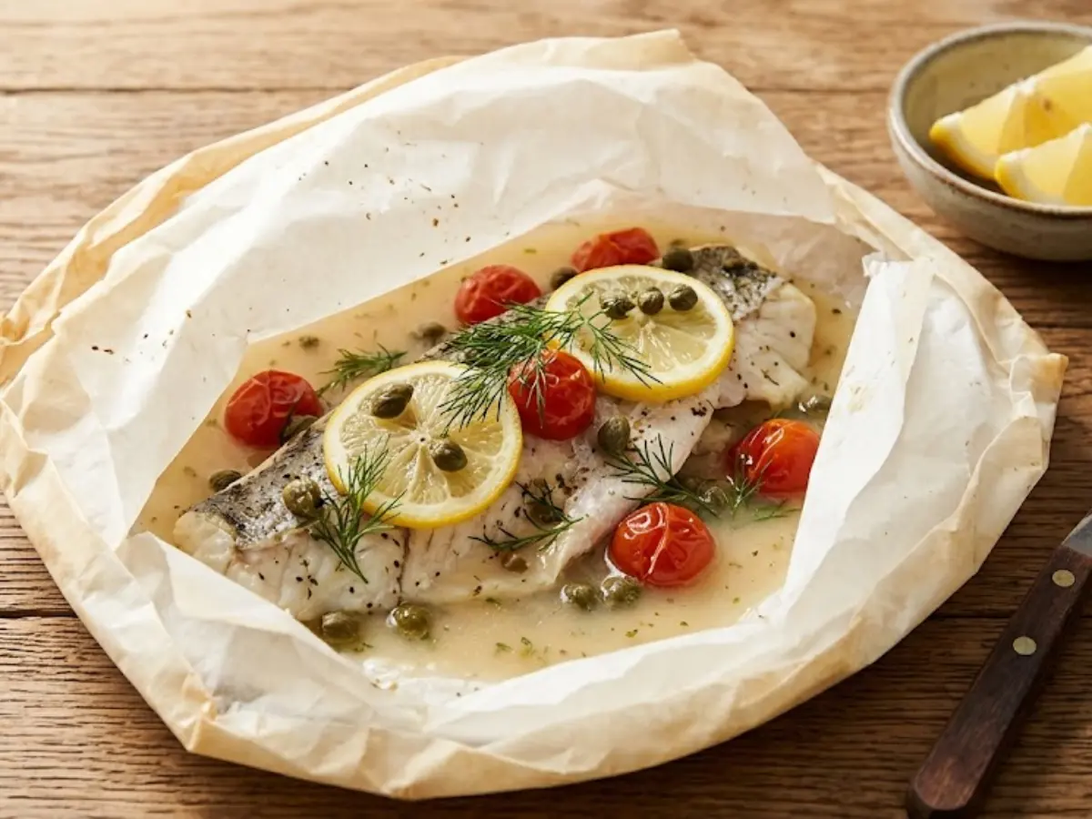 Baked Barramundi Parcel